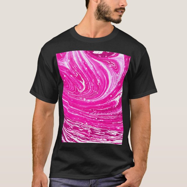Farbrosa gemischte Hintergrundfarbe. T-Shirt (Vorderseite)