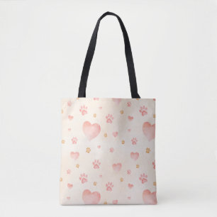 Farbrosa Herz- und Druckmuster Tasche