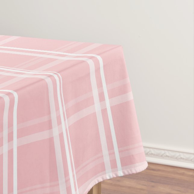 Farbrosa Karo Muster Tischdecke (Beispiel)