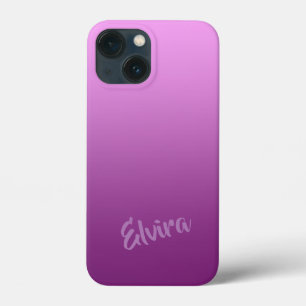 Farbrosa mit Individuelle Name iPhone 13 Mini Hülle