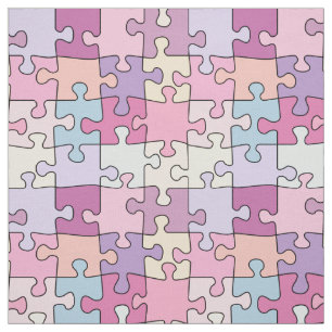 Farbrosa Pastellpuzzle Puzzle-Muster Stoff