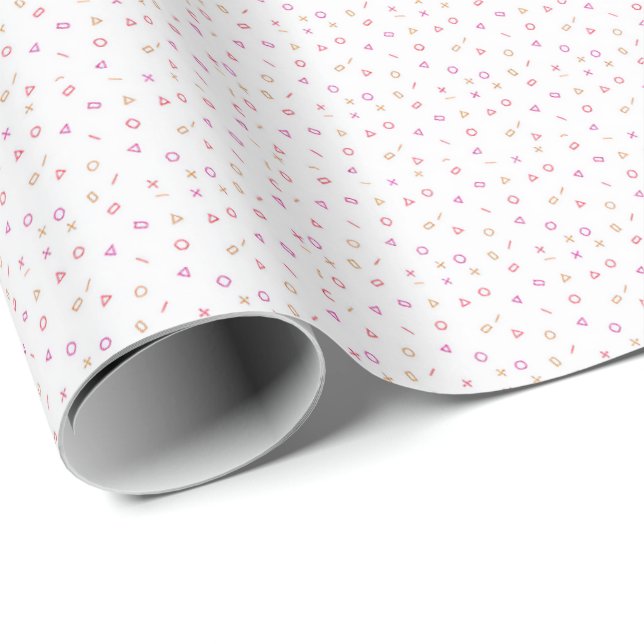 Farbrosa und neutrale, winzige Formen Geschenkpapier (Rolleneckpunkt)