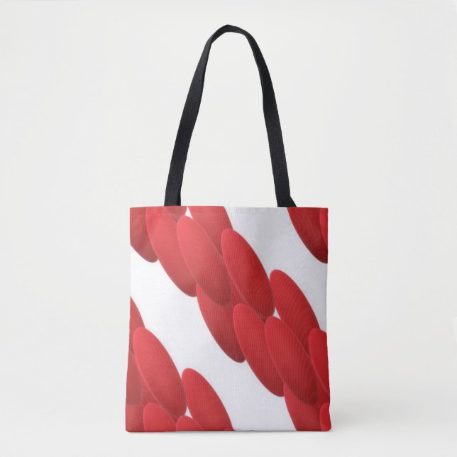 Farbrote, moderne Optik - Kunst für Baubeläge Tasche (Vorderseite)