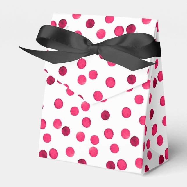 Farbrotes Polka-Punktmuster Geschenkschachtel (Vorderseite)