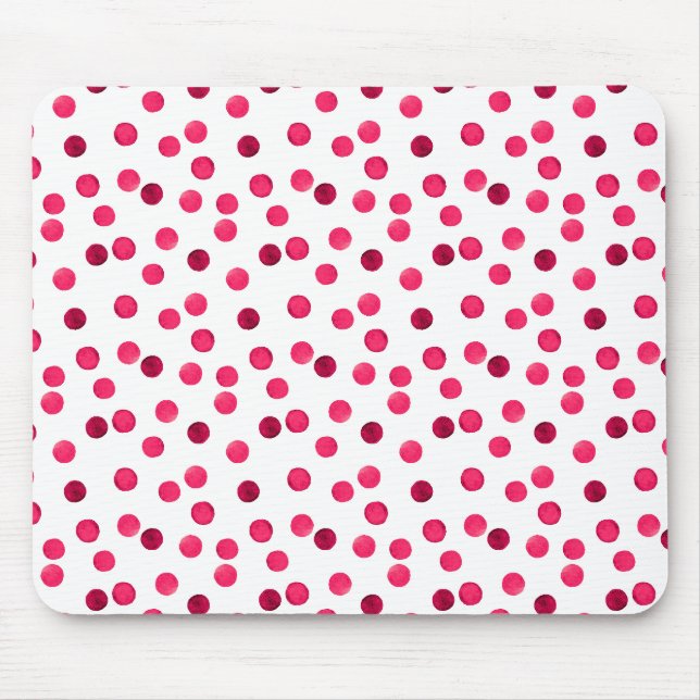 Farbrotes Polka-Punktmuster Mousepad (Vorne)