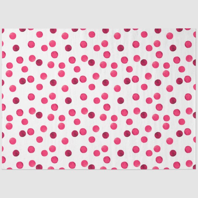 Farbrotes Polka-Punktmuster Seidenpapier (Vorderseite)