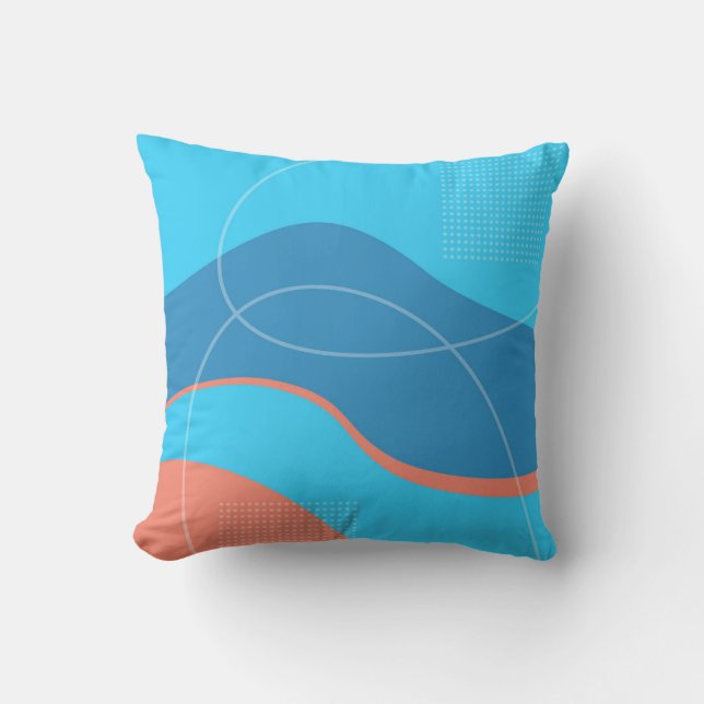 Farbschattierungen mit Abstraktem Kunstdesign von  Kissen (Vorderseite)
