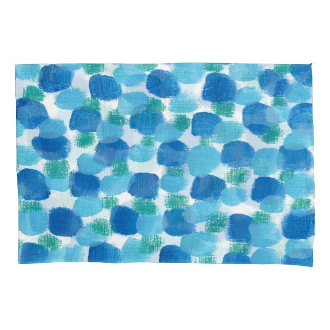 Farbschattierungen mit blauer Wasserfarbe ziehen o Kissenbezug (Vorderseite)