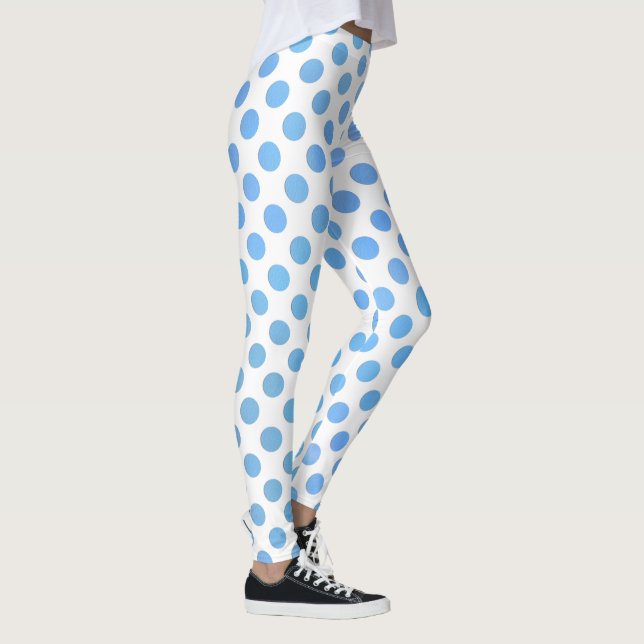 Farbschattierungen von blauen Wasserfarben Leggings (Rechts)