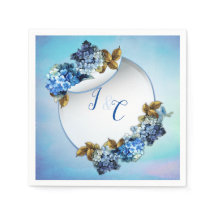 Farbschattierungen von Blue Watercolor Hydrangeas