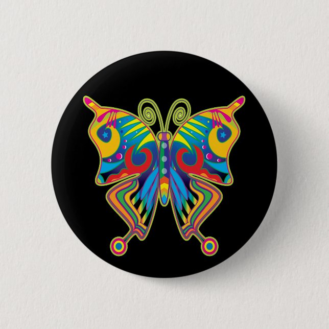 Farbschmetterling Button (Vorderseite)