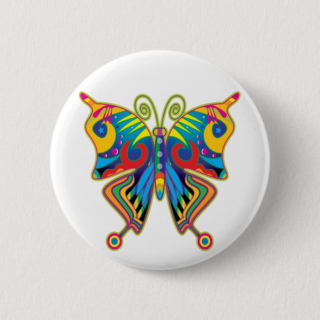 Farbschmetterling Button (Vorderseite)