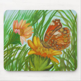 Farbschmetterling im Garten Mousepad