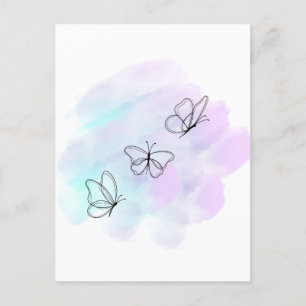 Farbschmetterling Postkarte