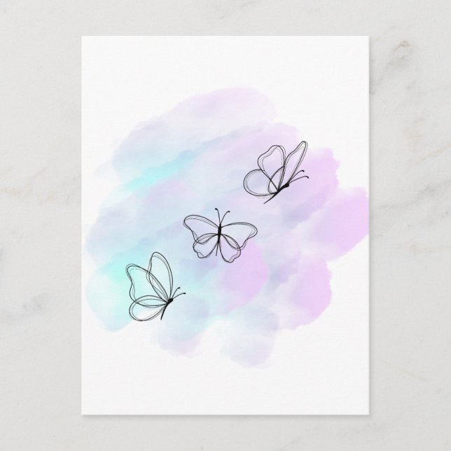 Farbschmetterling Postkarte (Vorderseite)