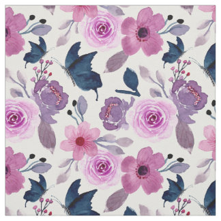 Farbschmetterling und rosa Blume Stoff