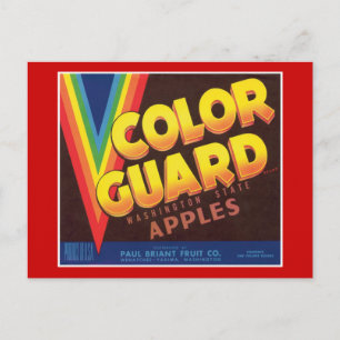 Farbschutz für Vintage Äpfel Postkarte