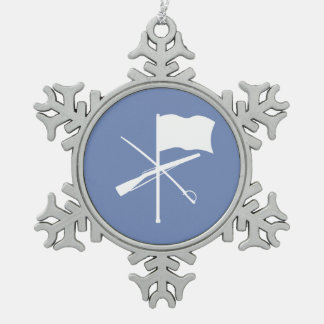 Farbschutz Schneeflocken Zinn-Ornament