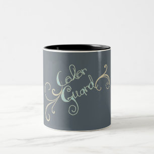Farbschutz Text Graphic mit Swirl auf Tasse