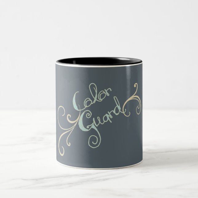 Farbschutz Text Graphic mit Swirl auf Tasse (Mittel)