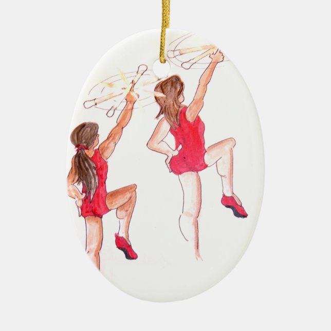 Farbschutz-Weihnachtsverzierung Keramikornament (Vorne)