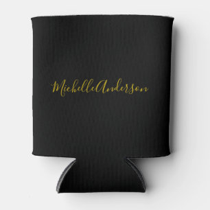 Farbschwarz Moderner Minimalistischer Handschrifte Dosenkühler