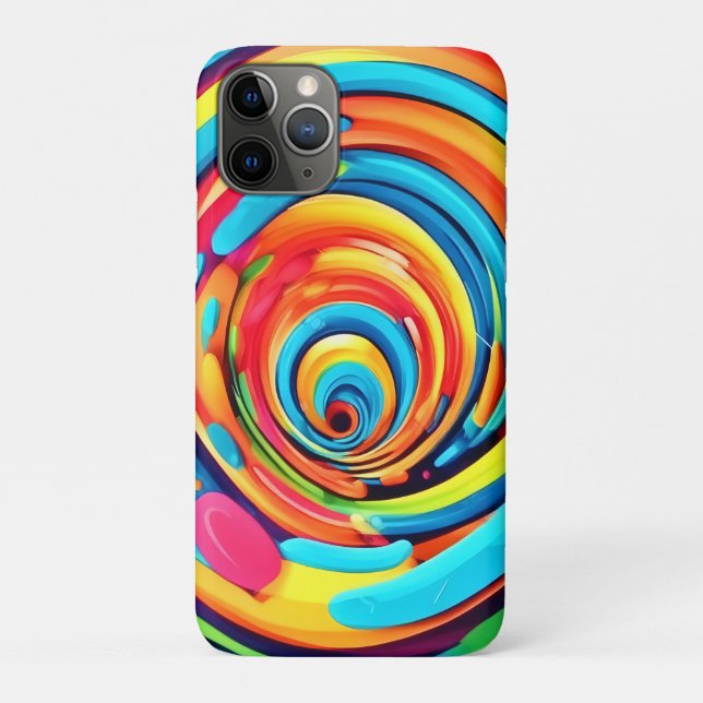 Farbschwirren im psychedelischen Tunnel Case-Mate iPhone Hülle (Rückseite)