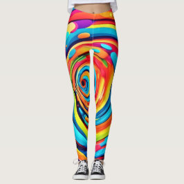 Farbschwirren im psychedelischen Tunnel Leggings