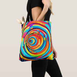 Farbschwirren im psychedelischen Tunnel Tasche