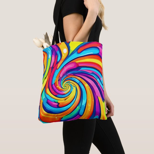Farbschwirren, psychedelischer Geist, farbiges Cha Tasche (Von Nahem)
