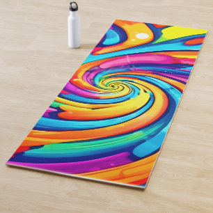 Farbschwirren, psychedelischer Geist, farbiges Cha Yogamatte