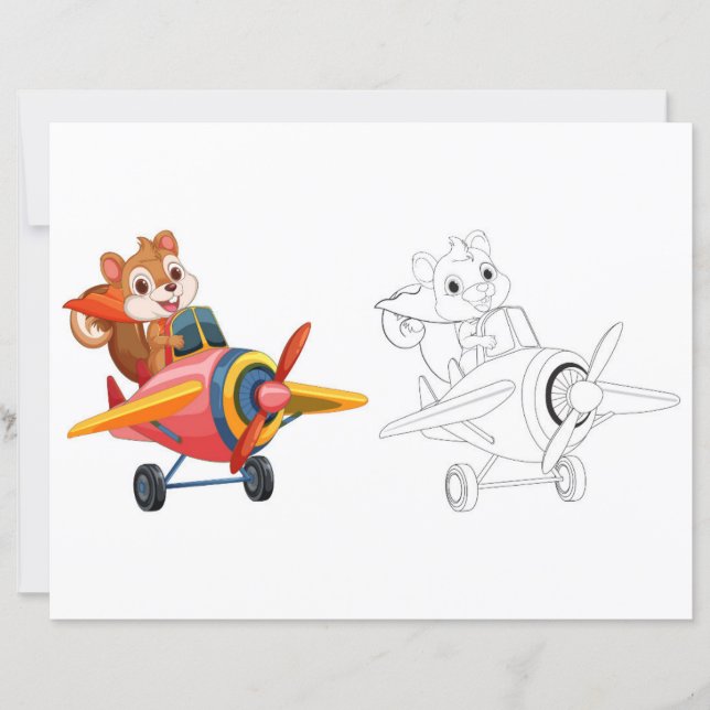 Farbseite des niedlichen Cartoon (Vorderseite)