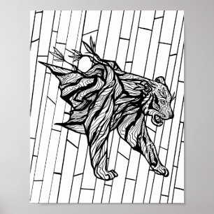 Farbseite - Jahr des Tigers Poster