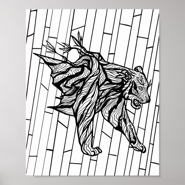 Farbseite - Jahr des Tigers Poster (Vorne)