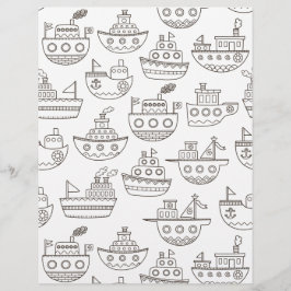 Farbseite Parade der Boote Scrapbook Papier