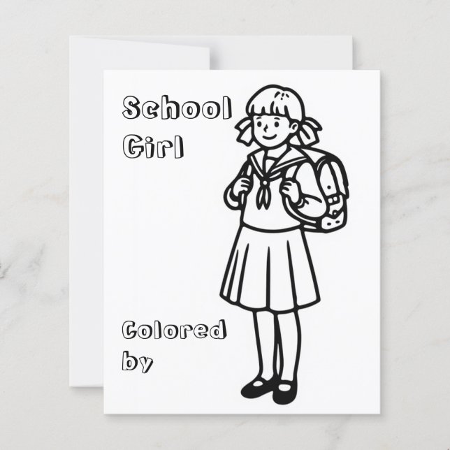 Farbseite.. Schulmädchen (Vorderseite)