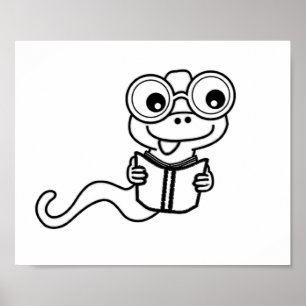 Farbseitenwurm Poster