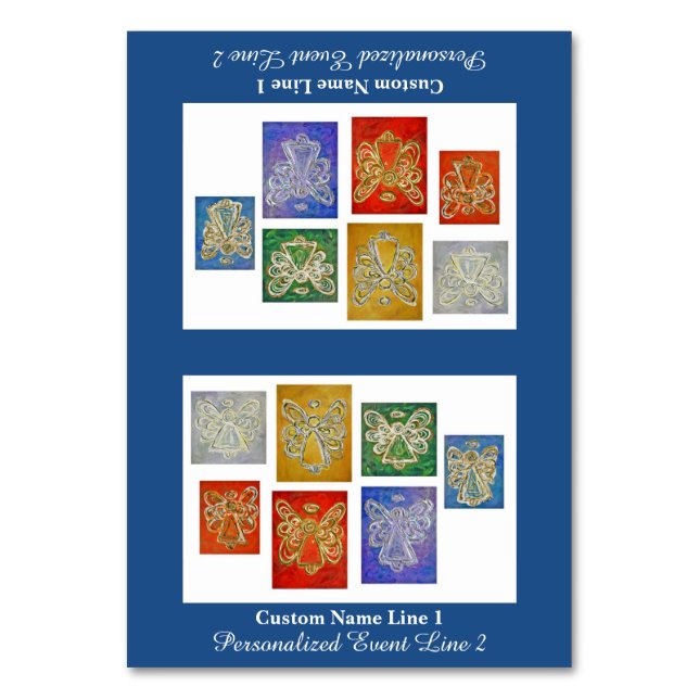 Farbserie Inspiration Engel Custom Table Zelt Tischnummer (Vorderseite)