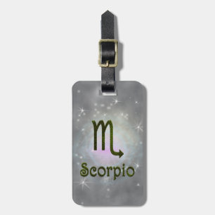 Farbskorpium Zodiac Astrologisches Zeichen Gepäckanhänger