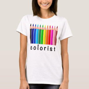 Farbspektrum der farbigen Stifte - Illustration T-Shirt