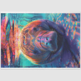 Farbspektrum des Manatee Decoupage Seidenpapier