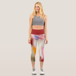 FARBSPLASHEN/ROT, PINK, BLAU, ORANGE, GELB, CAPRI LEGGINGS