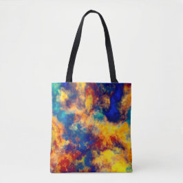 Farbspritze Blau Rot Gelb Aquamarin mehrfarbig Tasche