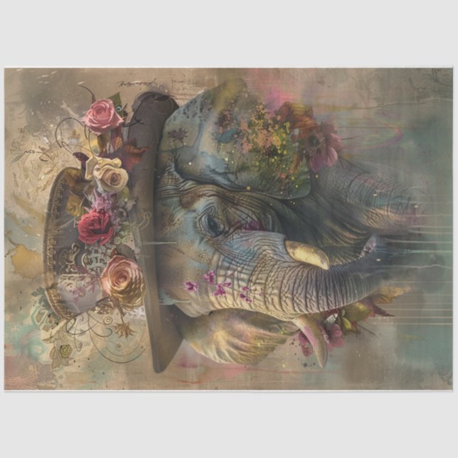 Farbspritze Elephant Seidenpapier (Vorderseite)