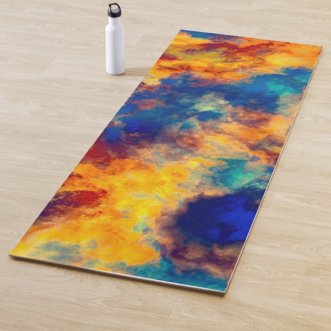 Farbspritze Multi Color Red Blue Yellow Yogamatte (Beispiel)