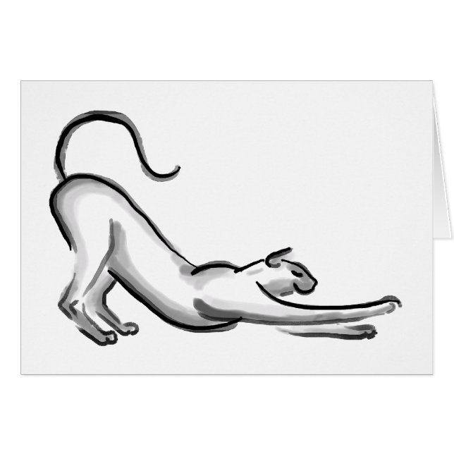 Farbstich Cat Brush Painting (Vorderseite (Horizontal))