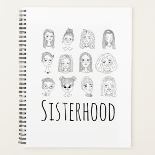 Farbstift Doodle Zeichnend Sisterhood Ink Doodle Planer