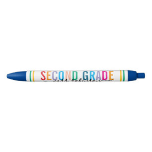 Farbstift für eine bunte Zweitklassenlehrerin mit Kugelschreiber