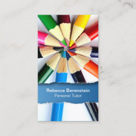 Farbstift-Tutor-Karte Visitenkarte