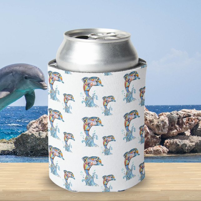 Farbstiftdolphinmuster Dosenkühler (Von Creator hochgeladen)